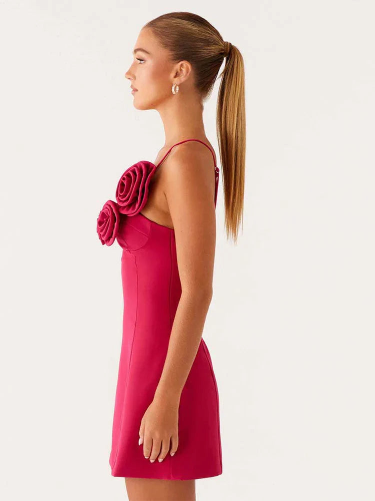 שמלת מיני בשילוב פרחים- מאגי