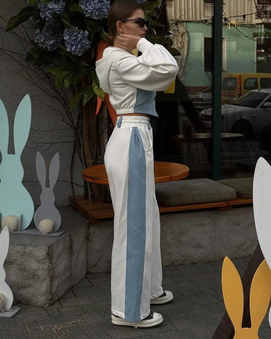 חליפת טרנינג בשילוב ג׳ינס- תמר