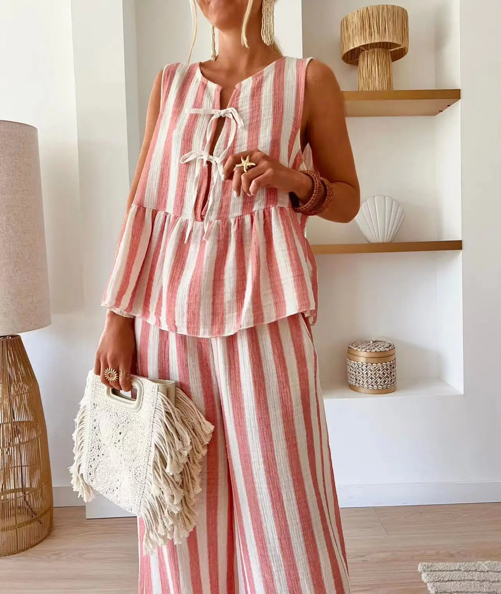 חליפת פסים קזו׳אל- קנדל