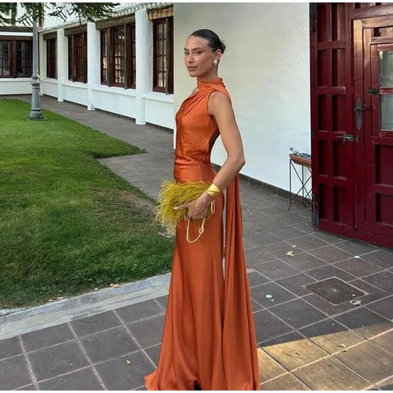 שמלת מקסי סאטן- ליהי