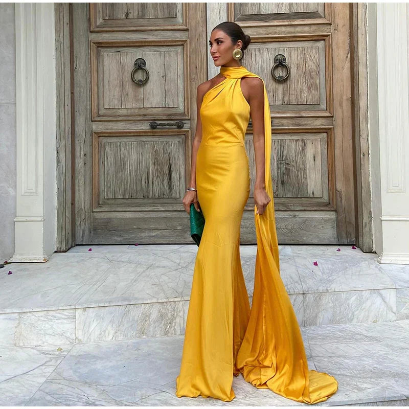 שמלת מקסי סאטן- ליהי