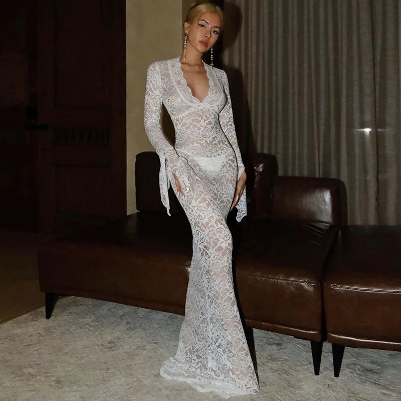 שמלת מקסי עם חורים יוקרתיים- ליזה