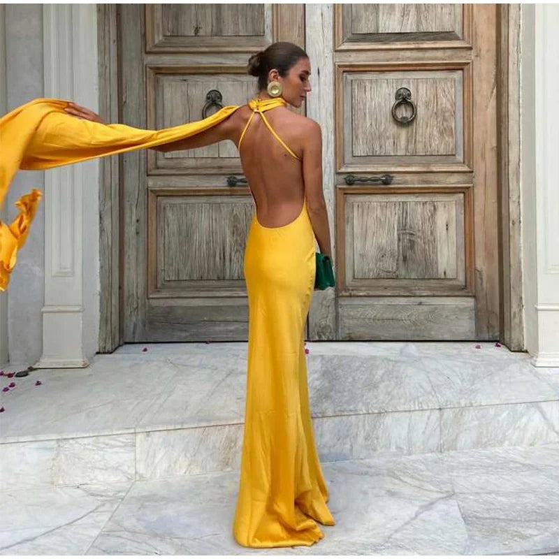 שמלת מקסי סאטן- ליהי