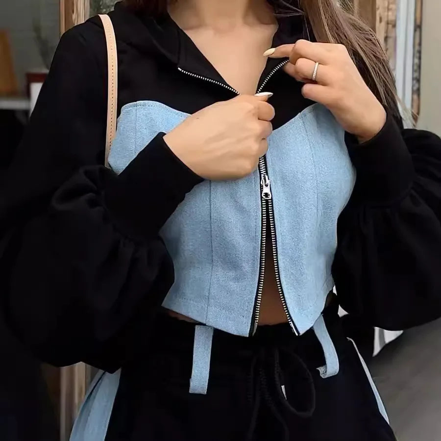 חליפת טרנינג בשילוב ג׳ינס- תמר