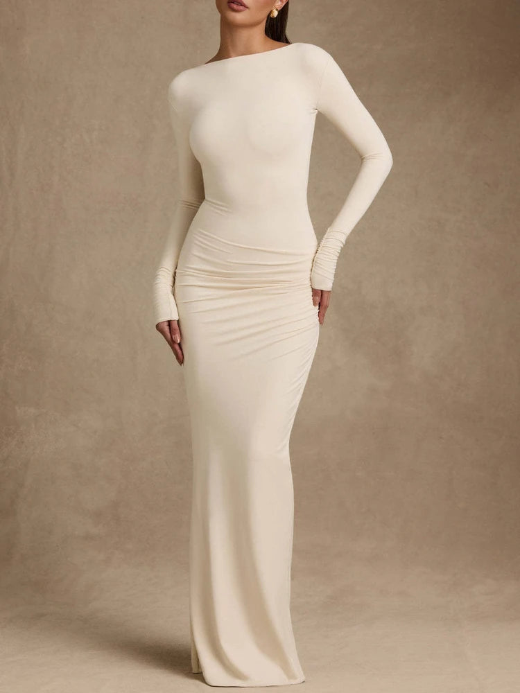 שמלה אלגנטית- לבנה