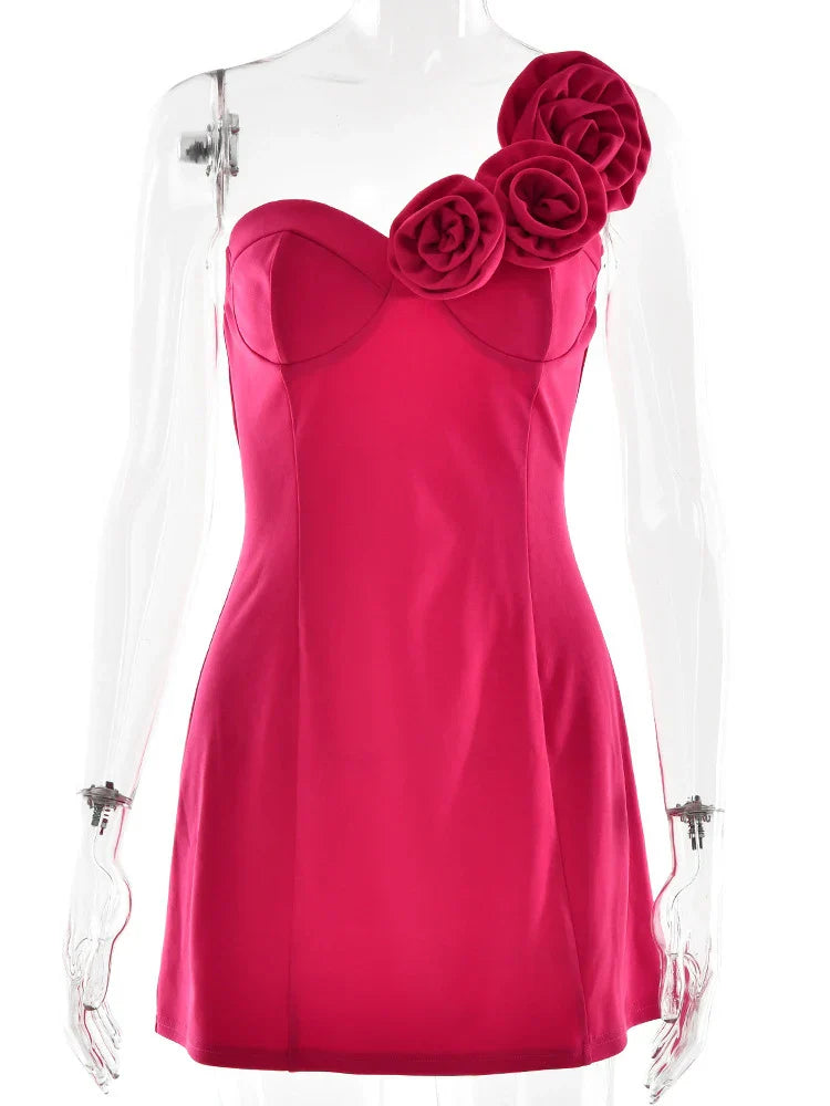 שמלת מיני בשילוב פרחים- מאגי