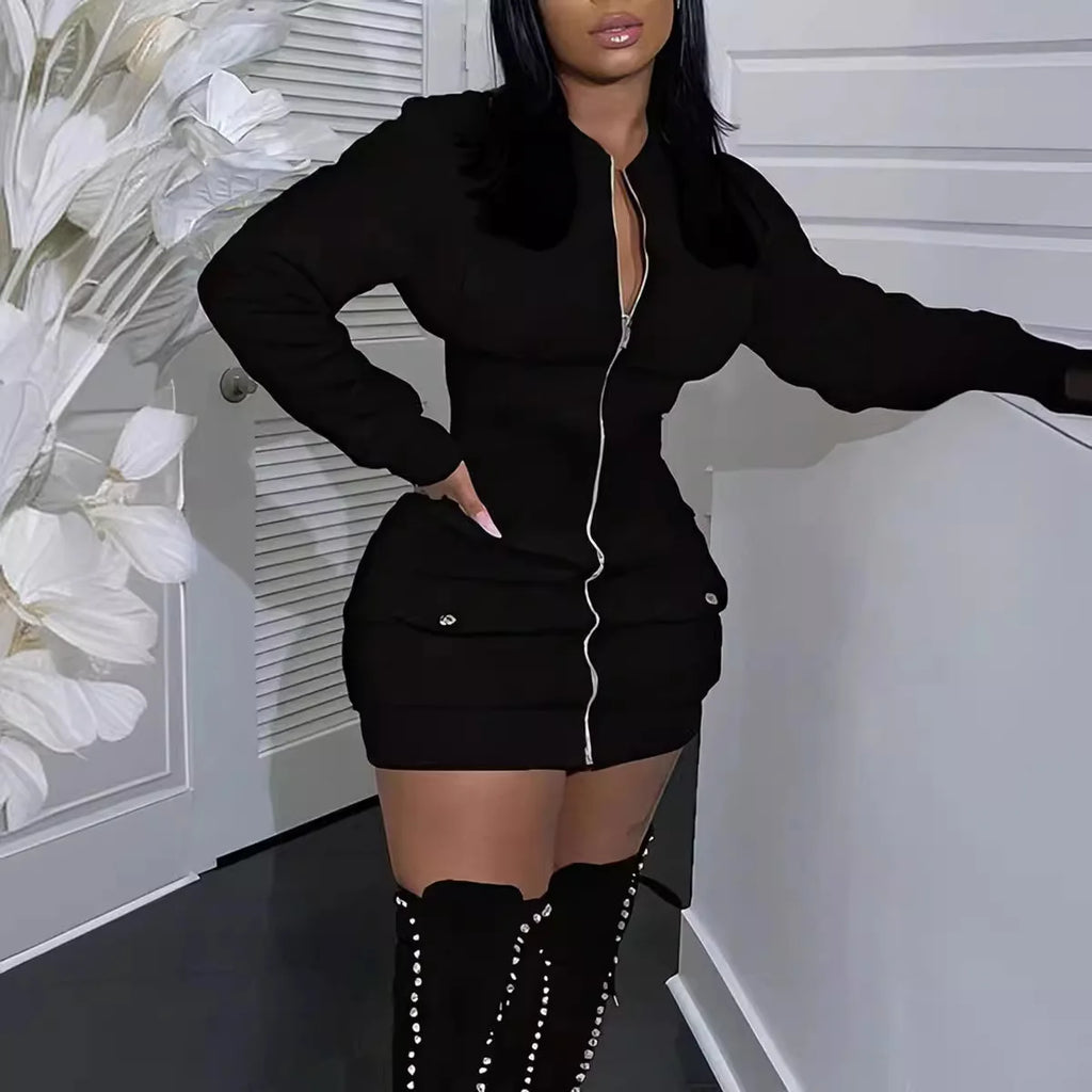 שמלת מיני שחורה- לילית