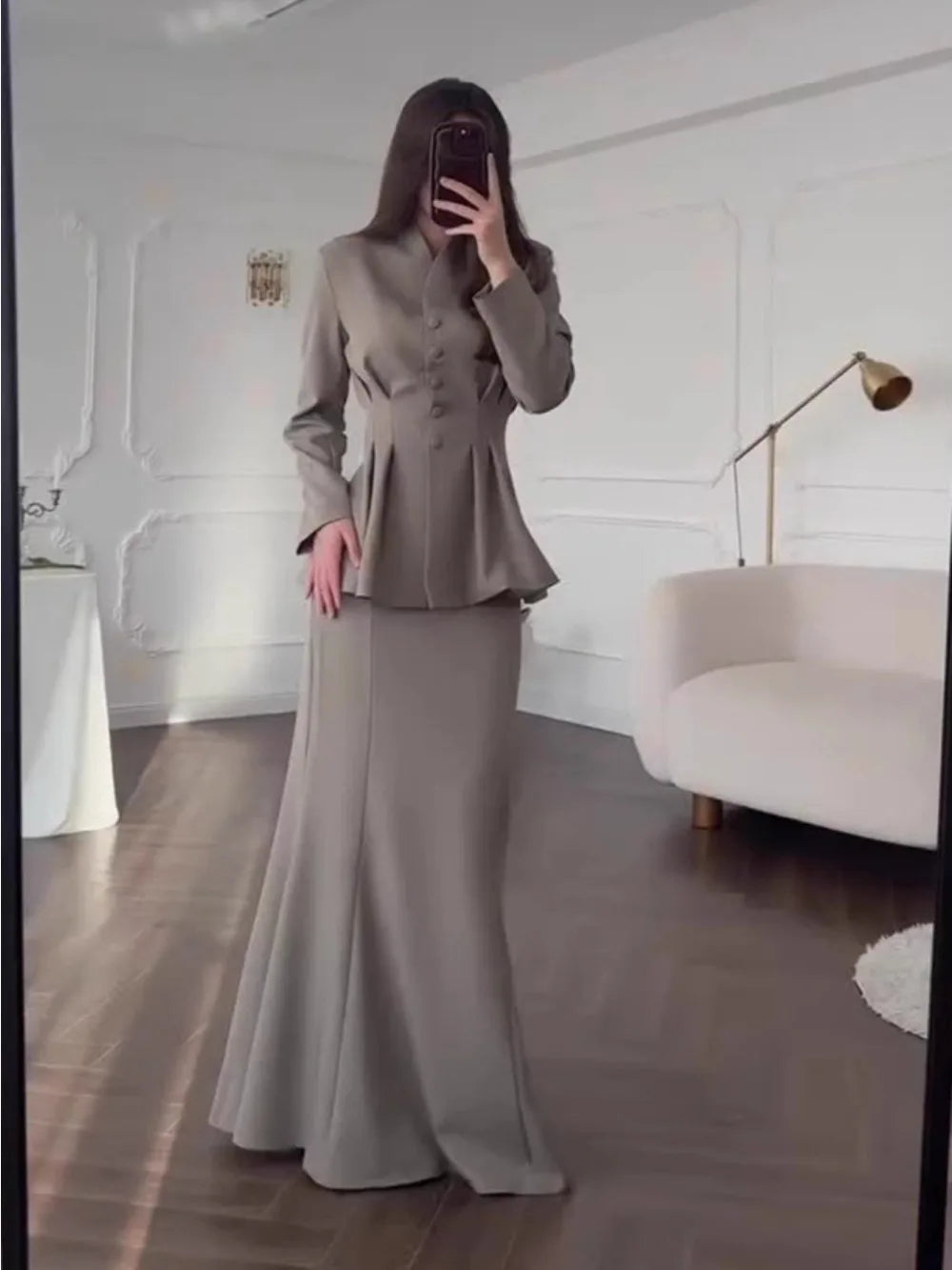 שמלה עם שתי חלקים- פנינה