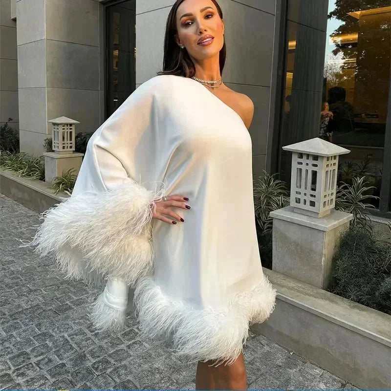 שמלת מיני חצי כתף- טיילור