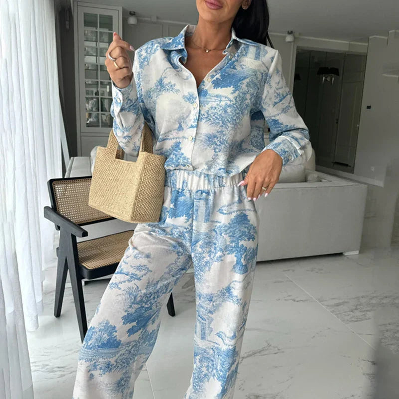 חליפת סטייל מכופתרת- גריס